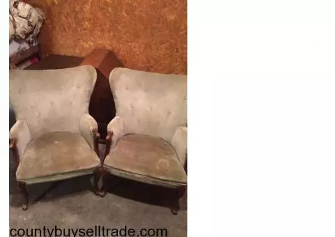 Old wing back chairs